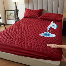 Fitted King Size Breathable, Stretchable, Waterproof Mattress Cover-image-62
