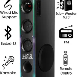HZR Multimedia Dj Box Music System Home theatre 120 W Bluetooth Tower Speaker-image-96