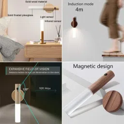 REMICH LED Motion Sensor Night Light USB Rechargeable Magnet Body Sensor Smart Sensor Light image 3