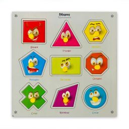 Shapes and Colors Wooden Puzzle Toys for Kids 3 + Jigsaw Puzzles for Adults Baby-image-40