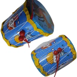 Plastic Drum 2 Pcs Combo for Kids with Sticks | Size-M | Gift Items | 0-4 Years-picture-15