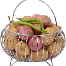Stainless Steel Vegetable and Fruit Bowl Basket for Kitchen/Dining Table Stainless Steel Fruit & Vegetable Basket-image-64