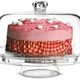 Acrylic Birthday Cake Table Rotating Icing Revolving 3 in 1 Cake Stand Crystal Cake Server-35