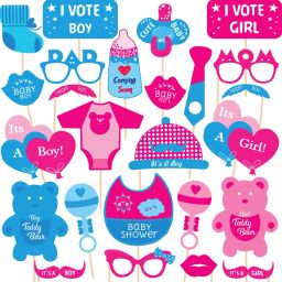 25 Baby Shower Props for Photoshoot Or Pregnancy Favors for Babyshower Items Photo Booth Board-image-76