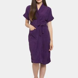 Purple Free Size Bath Robe-image-38