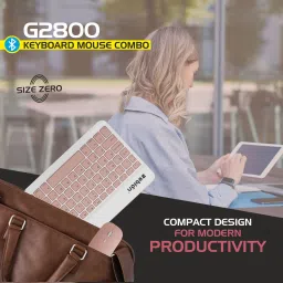zebion G2800 Mini Keyboard & Mouse Combo (Type-C Rechargeable with 150Hr Worktime, Bluetooth Standard Multi-device Keyboard Compatible with Desktop, Laptop, Tablet, iPad, Mac image 5