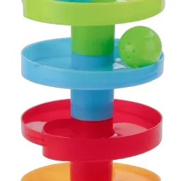 qupsy Plastic Roll and Swirl Ball, 5 Layer Stack, Drop and Go Ball Drop image 2