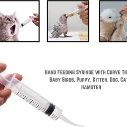 agarwals Hand Feeding Syringe For Baby Pets CVD Tip 12 ml Hamsters Puppy Kittens Rabbits Common Bird Feeder image 3