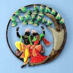 craft tree Iron Radha Krishna In Multicolour Wall Art-picture-22