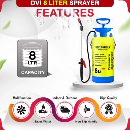 super garden GARDEN USED FOR MULTIPLE APPLICATION LIKE SPRAY ON PLANTS ETC 8 L Hand Held Sprayer image 4