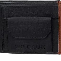 wildauk Men Tan, Black Artificial Leather Wallet - Regular Size image 2