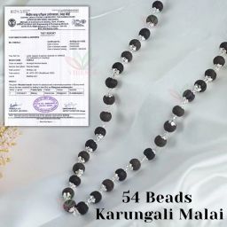 Original Karungali Malai Mala with Silver Plated Cap | 54 Beads Necklace Beads Wood Necklace-image-42