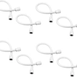 (18" Inch) PTMT Connection Pipe for Geyser, Wash Basin (Multi Purpose)- Set of 8 Hose Pipe-picture-0