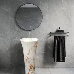 Pedestal Premium White Ceramic Wash Basin(M51) Pedestal Wash Basin(51) Pedestal Basin-image-31