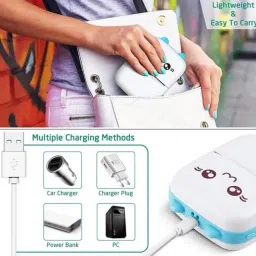 THE MOBILE POINT Portable Label Inkfree Printer for Android&iOS System, Black on White with Roll Thermal printer image 4