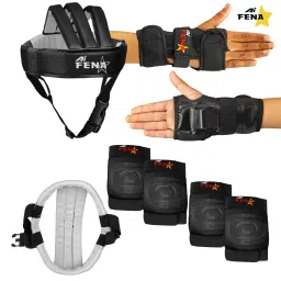 Florosent Skating Protection Kit - Helmet + Elbow + Knee + Hand Guard Skating Guard Combo-image-14