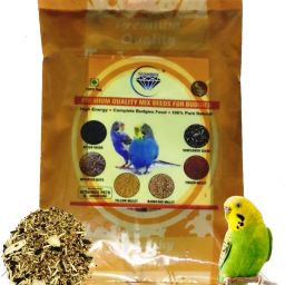 Premium Special complite Bird Food for Mix Seed with Broken cuttlefish bone for Budgies, Parakeet & Small Birds( 500 gm) Nuts 0.5 kg Dry New Born, Adult, Young, Senior Bird Food-picture-11