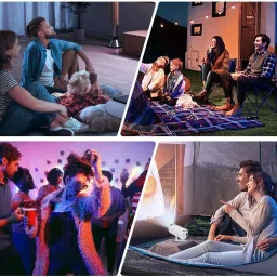 Projevox HY300 4K Support Native 720P Android 11 Wifi BT Freestyle Auto Keystone (5000 lm / 1 Speaker / Wireless / Remote Controller) Portable Projector image 5