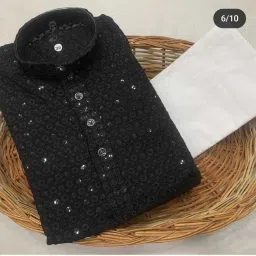 Men Cotton Rayon Kurta Pyjama Set-image-105