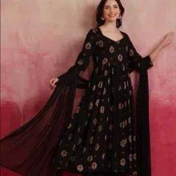 Printed Kurta, Trouser/Pant & Dupatta Set-image-12