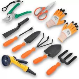 Tools Set for Home, Gardening Kit Cultivator, Hand Rack, Weeder, Trowel, Pruner Garden Tool Kit-image-79