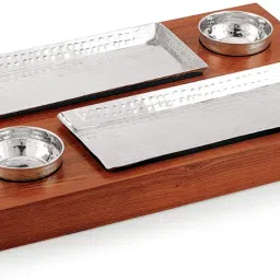 Serving Platter for All Type of Snacks Sizzler Tray Serving Set-10