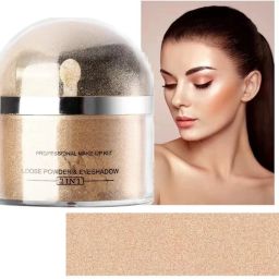 Waterproof HD Shining 3 In 1 Loose Powder Shimmer Highlighter For Cheeks & Eyes Highlighter-image-105