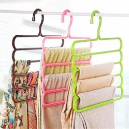 5 Layer Cloth Hanger Plastic Trousers Pack of 3 Hangers ForTrousers-picture-11
