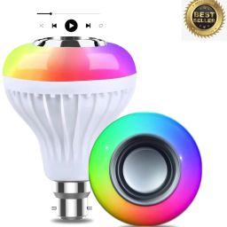 Techobucks Led Bulb with Bluetooth Speaker Music Light Bulb with Remote Control 12 W Bluetooth Laptop/Desktop Speaker-1