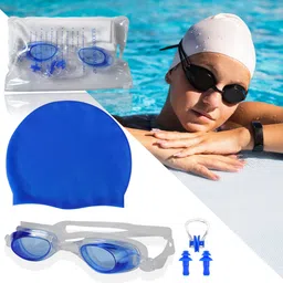 manogyam Combo Pack of Cap, Goggles, Ear & Noseplug Swimming Kit-picture-12