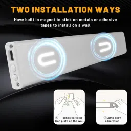 VIGRATI ENTERPRISE Motion Sensor Cabinet Light Wireless Closet Light USB Rechargeable 3 Colors Motion Sensor Light image 2