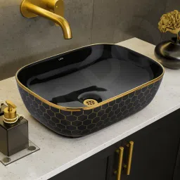Vessel Sink Basin for Bathroom - 45.5X32.5.5X13.5 Cm Ceramic Table Top Wash Basin - A-220 Table Top Basin-image-63