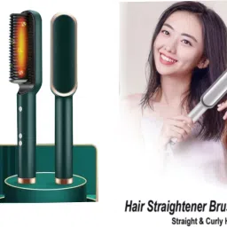 MADSWAS Hair Brush Curling Anti-perm Straight Hair Comb Hair Iron Hair Styler Tool S3 Hair Straightener Professional HQT 909b comb Styler 5 Temperature Control M3 Hair Straightener Brush-image-0