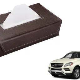 Car Tissue Box Paper Tissue Holder Brown with 200 Sheets(100 Pulls) For Mercedes Benz M-class Vehicle Tissue Dispenser-image-89