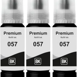 HV Cartridges 057 Refill Ink Suitable for Epson EcoTank L8050, L18050, L8150W Printers Black Ink Bottle-18
