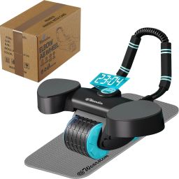 Automatic Rebound Ab Abdominal Exercise Roller with Elbow Support and Timer Ab Exerciser-1