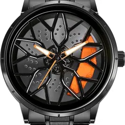 Tencel Car Wheel Analog Watch - For Men Car Wheel Watch Tencel-image-4