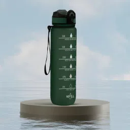 Sipper Water with Motivational Time Marker, Leakproof, office, Gym, 1 L Bottle-22