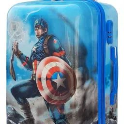 Small Cabin Suitcase (24 inch) 4 Wheels - Cartoon Print Kids Rolling Hard Shell Suitcase With Carry On Trolley Bag - Blue-image-89