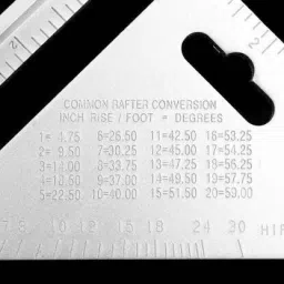 nirency Aluminum Alloy Double Side 90 Degree Right Angle Triangle Scale Ruler with Metric Inch Measurement Hand Tool | Set Square Tri-Square image 3