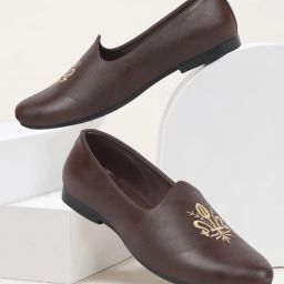 Wedding Party Ethnic Festive Fashion Comfort Occasion Embroidery Jutis and Mojaris For Men-image-41