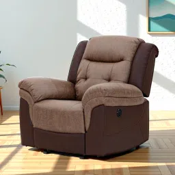 royaloak Atlanta Motorised 1 Seater Recliner With Usb Charging Port In Brown Color-picture-16