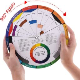 Small Color WheelChart Paint Mixing Learning Art Class Teaching Tool 5.2INCH-image-30