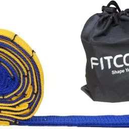 10 loop Yoga Belt For Men and Women Exercise and yoga strap (Blue, Yellow) Polyester Yoga Strap-image-17