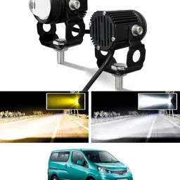 Amber and White Twin Mini LED Lights High/Low Beam For Evalia Nissan 2012 Fog Lamp Car, Motorbike, Truck, Van LED for Nissan (12 V, 55 W)-17