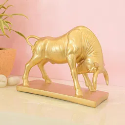 viivaz Gold Polyresin Majestic Charging Bull-picture-34