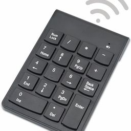 doobuy Wireless Numeric Keypad 18Keys Portable Number Numpad with 2.4G Mini USB Receiver for Laptop Notebook, Desktop, Surface Pro, PC image 2