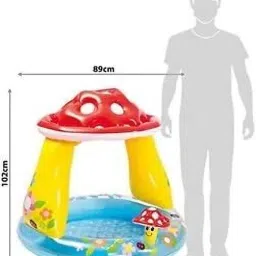 kindertales Mushroom (IND*428) Baby Pool Swimming Pool Portable Pool with pump Inflatable Swimming Pool image 2