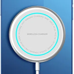 TANTRA Mag Power Compatible with Mag-Safe Wireless Charger, Magnetic Wireless Charging Pad Compatible with Mag-Safe on iPhone 12 Mini/iPhone 12/12 Pro/12 Pro Max/iPhone 13 Series (Aluminium) Charging Pad-23