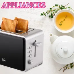 sahu by bpl BPL Pop Up Toaster with 2 Slice Stainless Steel Toaster, Black/Silver, 750 W Pop Up Toaster image 2
